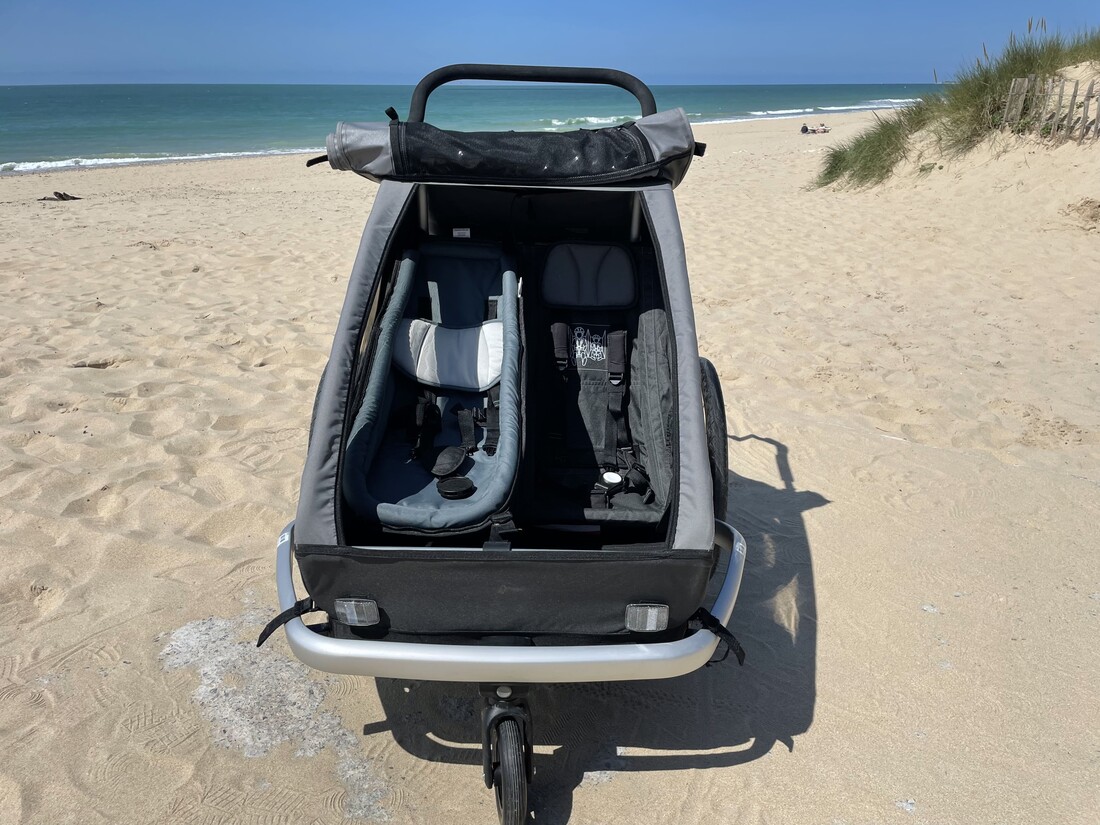Remorque de vélo Dryk Duo Grey